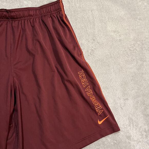 Virginia Tech Hokies Short Mens XXL 2XL Red Nike Dri-Fit Athletic Basketball - Picture 3 of 11